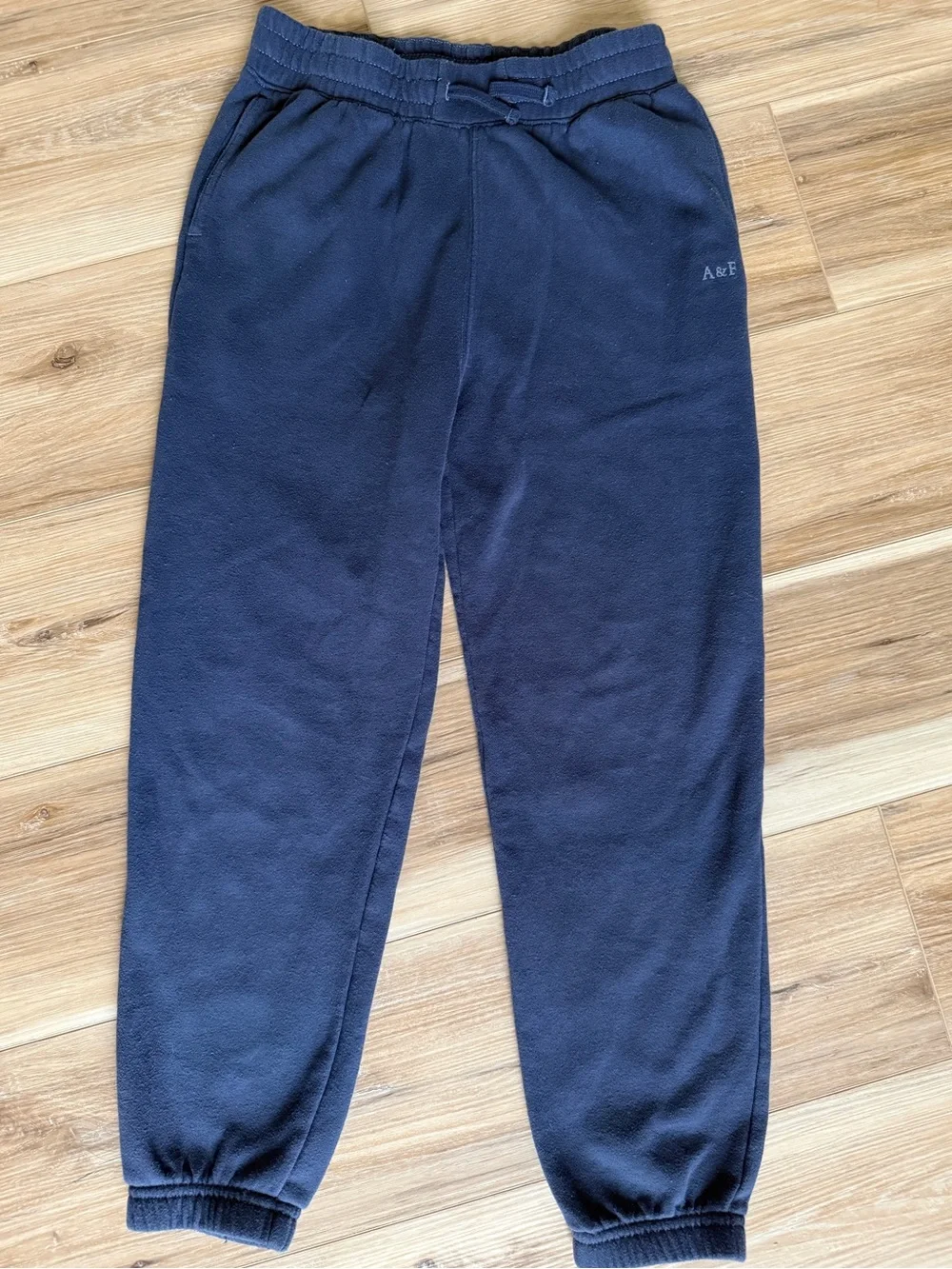 Abercrombie Kids Girls Jogger Sweatpants Fleece Drawstring Navy Blue 11/12